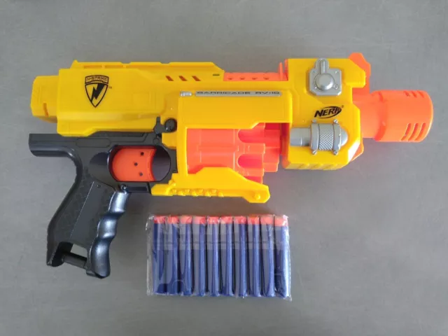 Pistolet Fusil Sniper NERF N-STRIKE RETALIATOR Bleu 65cm + 14 Fléchettes  TBE 5010994658106