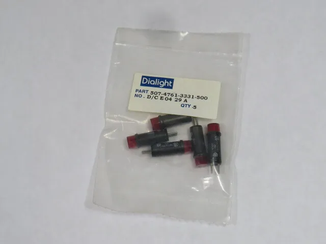 Dialight 507-4761-3331-500 Indicator Light Lot of 5 RED  NWB