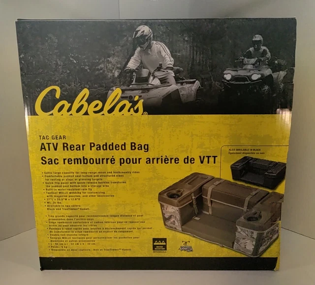 Cabela's Atv Rear Padded Bag/Padded Seat & Storage Truetimber Kanati