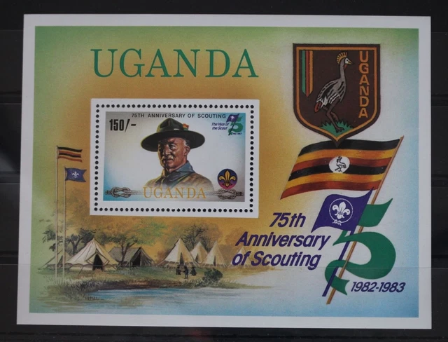 Uganda Block 36 mit 342 postfrisch Pfadfinder #WH550