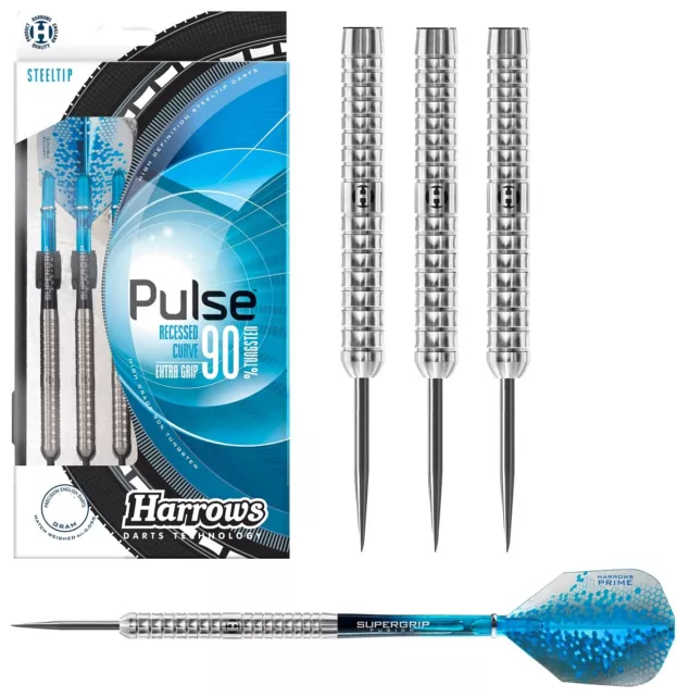 Harrows Pulse 90% Tungsten Steel Tip Darts - 21g, 22g, 23g, 24g, 25g or 26g