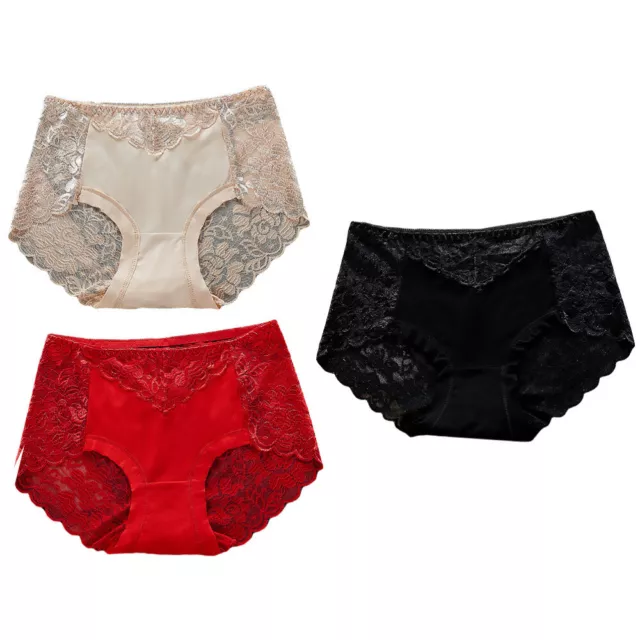 3 Pcs Ladies Lingerie Sext for Woman Lace Briefs Women's Panty Underwear