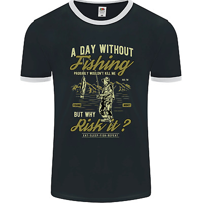 A Day Without Fishing Funny Fisherman Mens Ringer T-Shirt FotL