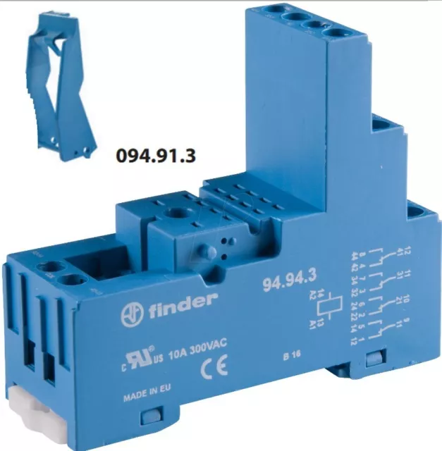 Relaissockel, Relais-Fassung, 14-pol, Schraubanschluss, Finder 94.94.3 , 1St.