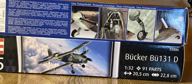 Revell 1:32 LOT 03886 Bücker Bü 131 D & 03986 Spitfire Mk.II A - "NEU" in OVP 3