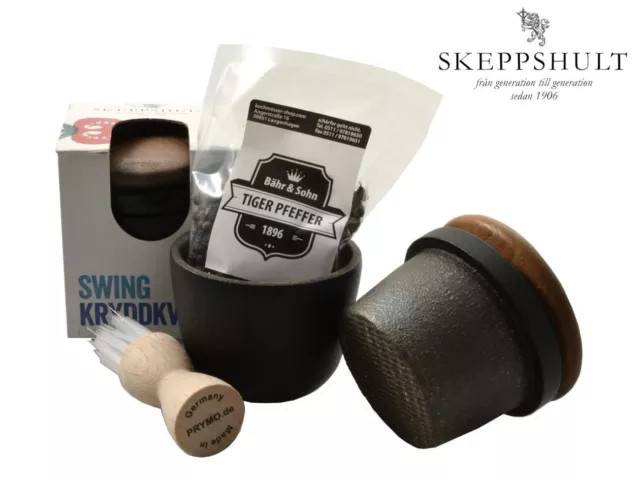 Skeppshult Swing Pfeffermühle und Kräutermühle aus Gusseisen inkl. Tigerpfeffer