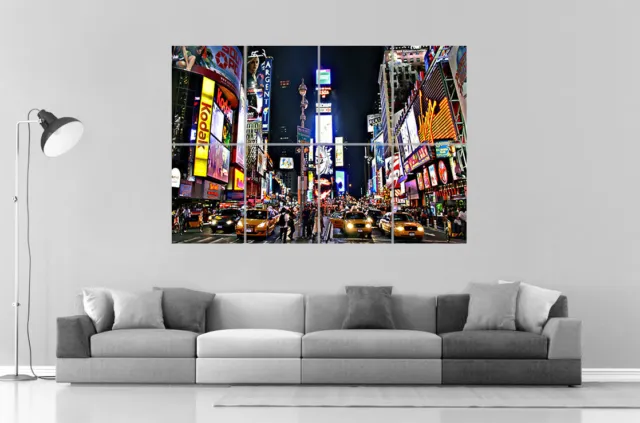 NEW YORK TIME SQUARE Wall Art Poster Grand format A0 Large Print