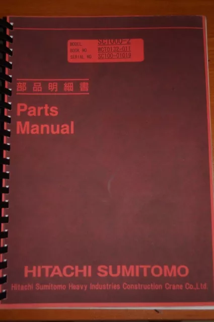 Hitachi Sumitomo SC1000-2 Parts Manual