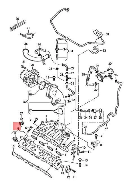 GENUINE VW GOLF R32 Plus GTI Rabbit Intake Manifold Lower Part GENUINE VW GOLF R32 Plus GTI Rabbit Intake Manifold Lower Part