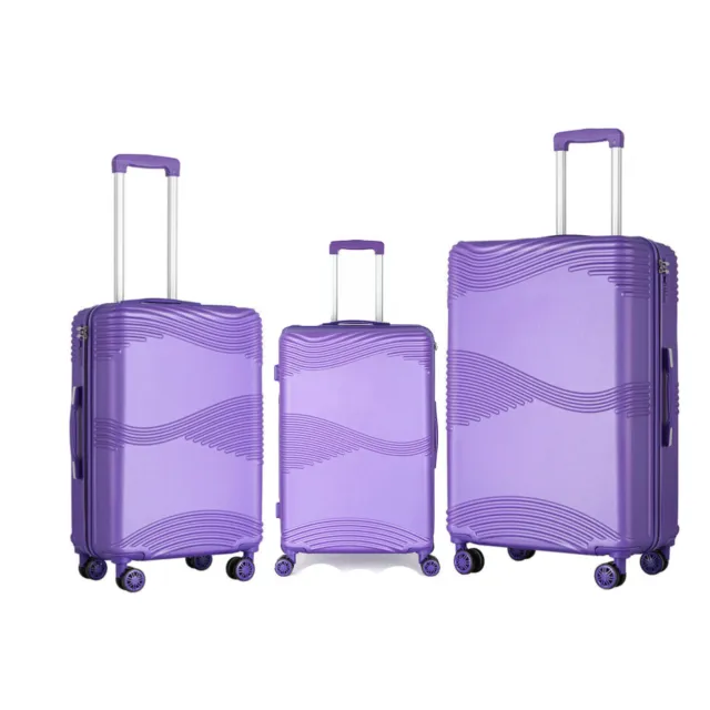 3 Piece Luggage Set Suitcases ABS HardShell Carry-on Luggage for Business Trip
