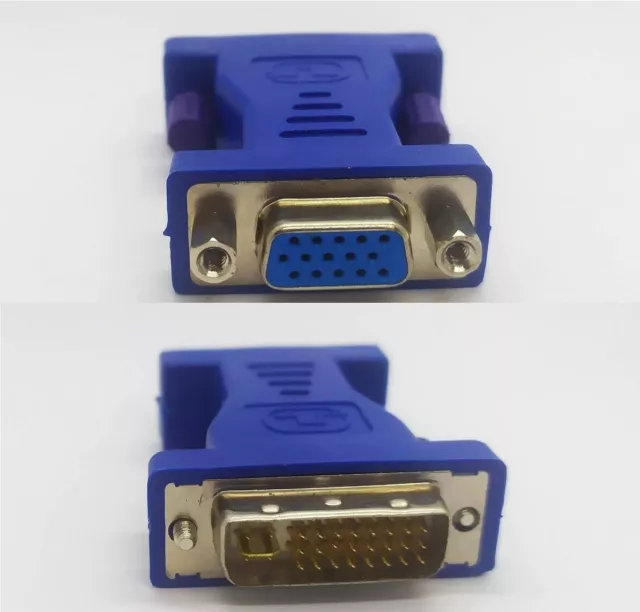 Adaptateur connecteur PRISE DVI-I ( 24+5) mâle vers VGA femelle (HDD 15 pin)