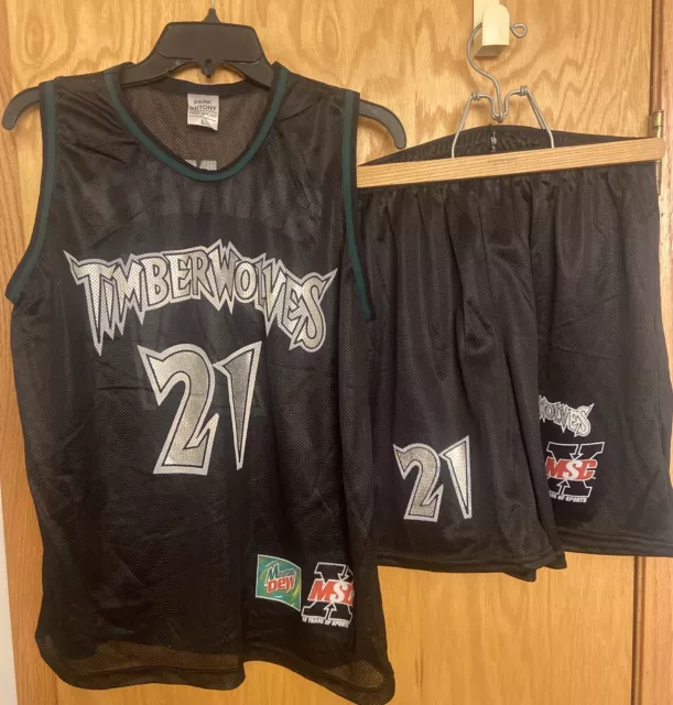 Minnesota Timberwolves Kevin Garnett Vintage SGA Youth Jersey & Shorts New! NBA