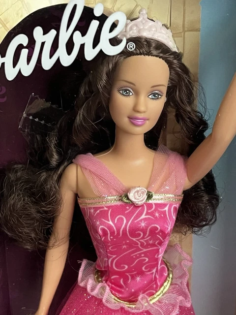 2001 BARBIE PRETTY Princess Teresa Doll Brunette Pink Gown Mattel 52773  NRFB $25.00 - PicClick