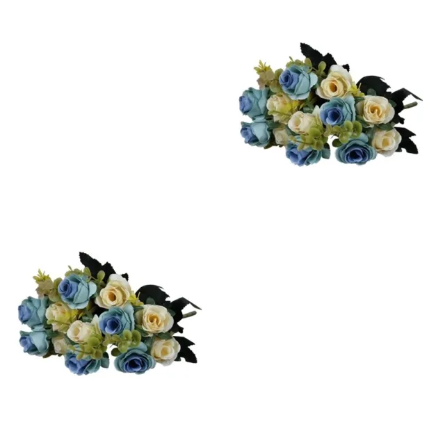 2x Simulation Bouquet Wedding Party Decorations Garland Making Flowers