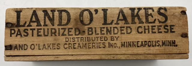 Vintage Land O’ Lakes American Cheese 2 Lb. Wooden Box