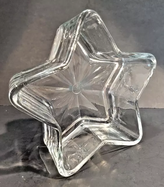 Libby Heavy Clear Glass 5 point Star Candy Trinket All Occasion Dish 5.25"x 2"