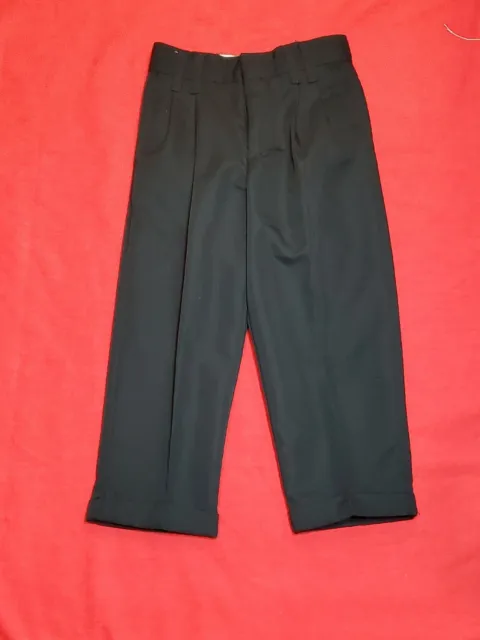 GEORGE Boys Black Dress Pants Slacks Pleated Cuffed Poly/Rayon Ninos Size 4R