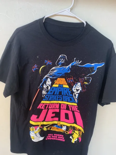 Vintage Star Wars Shirt Mens L Empire Strikes Back Return Of The Jedi 22" X 27"