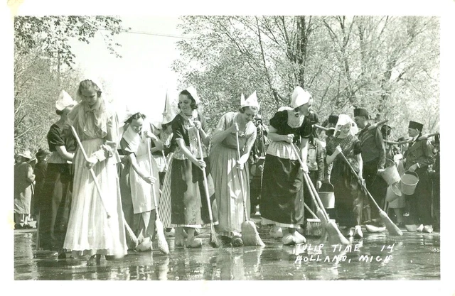 Holland MI Tulip Time Street Sweepers RPPC