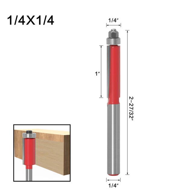 6mm 14 "Schaftspüsch -Trim -Router -Bits Endmühle für Holzverlängerungspuppen Le