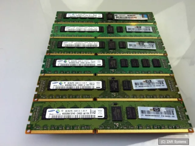 HP 2GB PC3-10600 DDR3-1333MHz ECC Registered CL9 240-Pin DIMM für Proliant, NEU