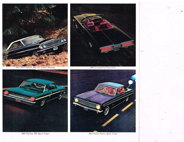 Ford Falcon Fairlane Thunderbird Sal. Hardtop Cabrio S.wagon 1964 Sales Brochure