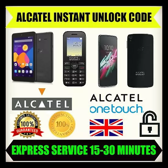 Unlocking code For Alcatel Onetouch 1016,10.16,1016G,10.16G,1016D Instantly 100%