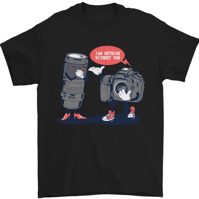 T-shirt da uomo Nothing Without You Photographer 100% cotone