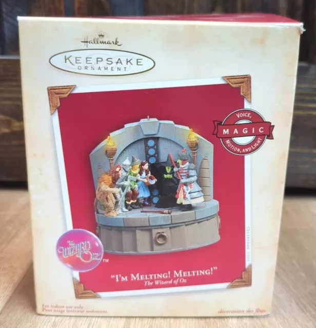 2004 Hallmark Keepsake Wizard of Oz Im Melting Magic Christmas Ornament