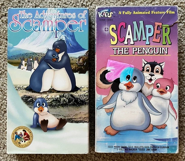 THE ADVENTURES OF SCAMPER the Penguin - VHS Lot x2 - Just For Kids