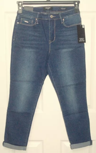 NWT Nine West Jeans Cigarette Skinny Crop High Rise Stretch Modena Jeans Size 6