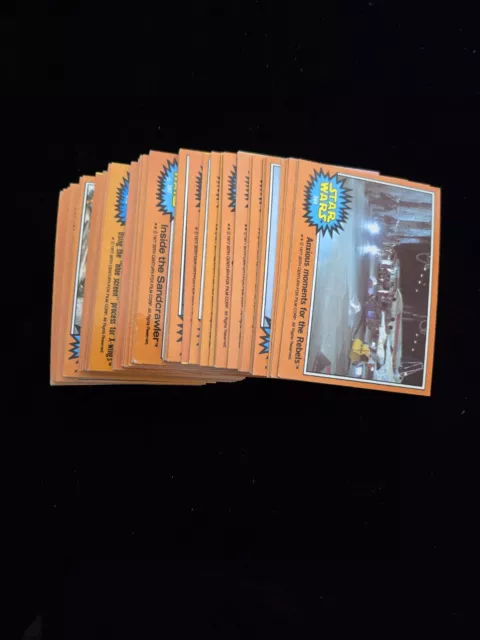 VG-EX 1977 Topps STAR WARS Series 45 Complete Orange 66 Card Set