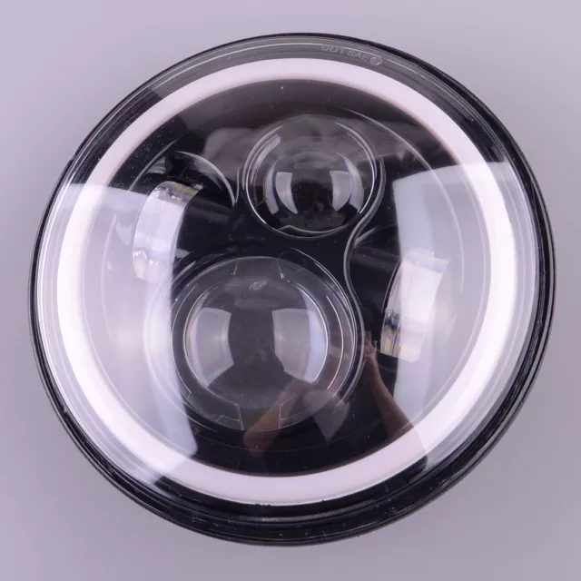 1Pc 7" LED Round Headlight Hi-Lo Beam Turn Signal Fit For Jeep Wrangler JK LJ CJ