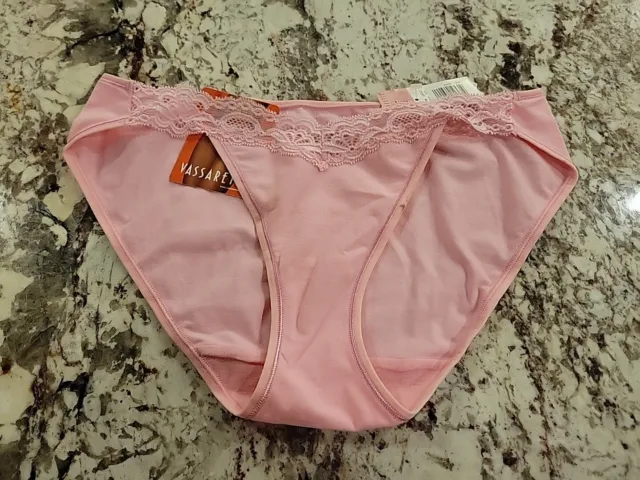 NWT VASSARETTE Body Curves Bikini Panty Size 7 - Dreamy Pink $8.95 -  PicClick