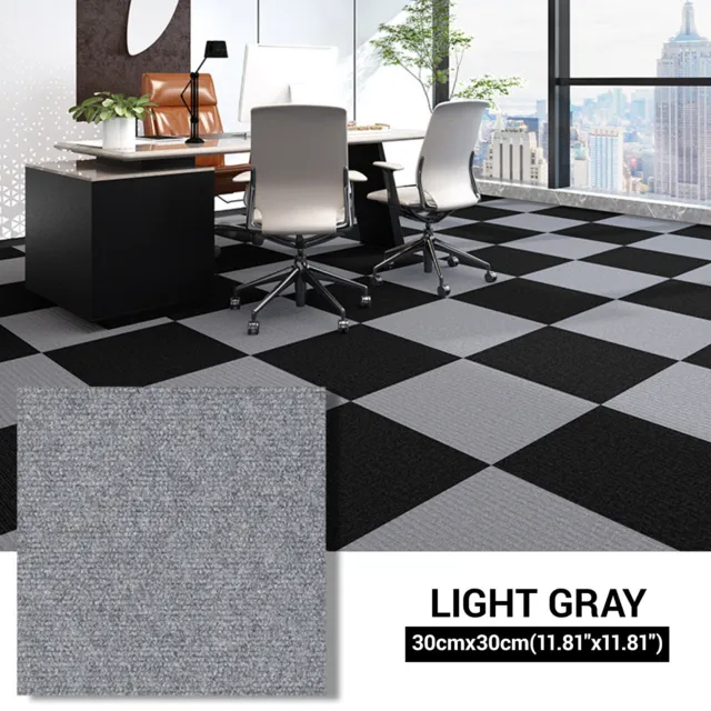 1-100x Carpet Tiles Commercial Retail Office Premium Flooring Self Adhesive