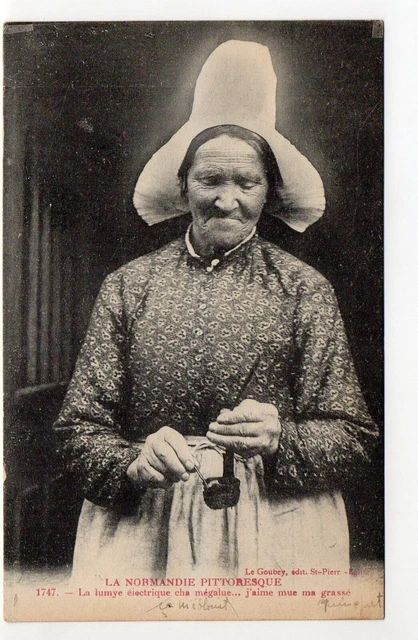 PICTURESQUE NORMANDY - Sleeve - CPA 50 - Electric Light ... Costumes