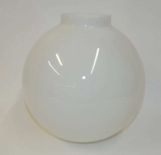 Vintage White Opal Glass 10 1/2" Hurricane GWTW Oil Lamp Ball Shade