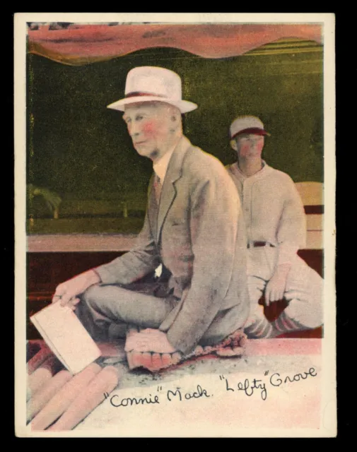 1936 R312 Connie Mack and Lefty Grove Pastel Series Beautiful Card SHARP