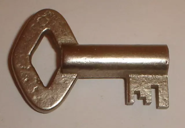 Antiguo/Vintage P0141 Acero Pesado Barril Hueco Candado Cerradura Esqueleto Llave B19