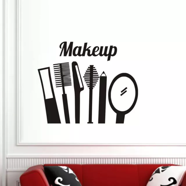 Cepillos de maquillaje cosméticos decoración de pared pegatinas cosméticos