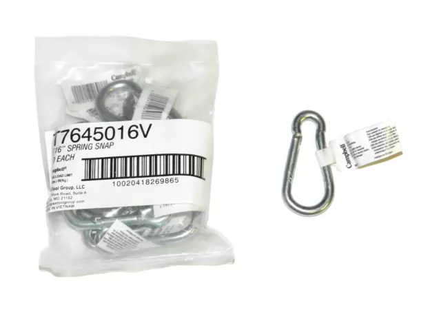 10x Campbell 5/16" Spring Snap Link - 130 Lbs Working Load Limit