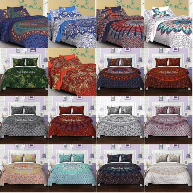 Indian Mandala Duvet Doona Cover Bedding Blanket Queen Quilt Cover Comforter Set