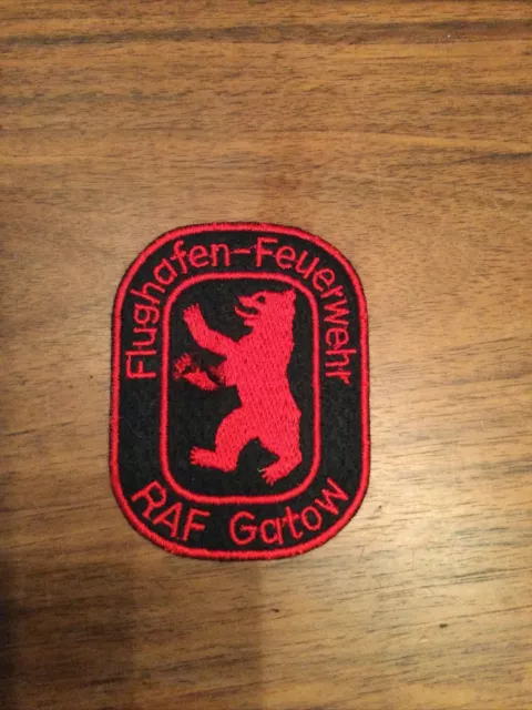 Patch Flughafen Feuerwehr Berlin RAF Gatow In Rot