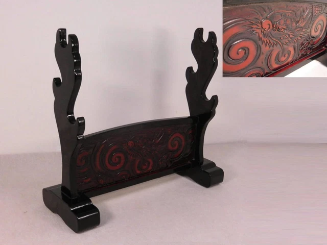 KATANA-KAKE Japanese Sword Rack Dragon Sculpture Stand Chinese Art Antique
