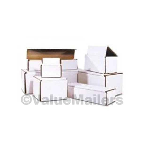 thumbnail image 2 of Secure Seal 5x4x3 White Corrugated Mailers – Small Folding Box, Pick Quantity 1-300, USA Made 2 of 5