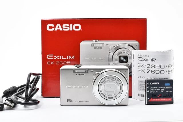 NEAR MINT】CASIO EXILIM EX-ZS25 Compact Digital Camera Silver
