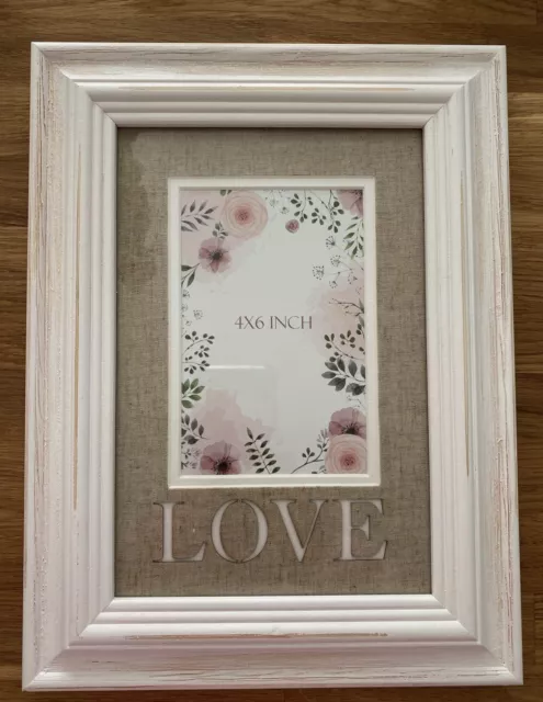 love photo frames 6x4 Shabby Chic Distressed Painted Frame