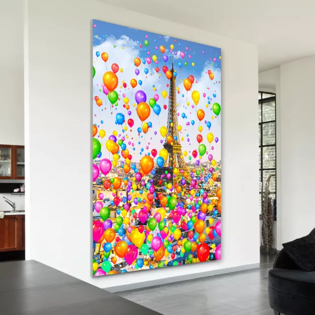 Leinwandbild Paris Städte Pop Art Bilder Kunstdruck Wohnzimmer Wandbilder