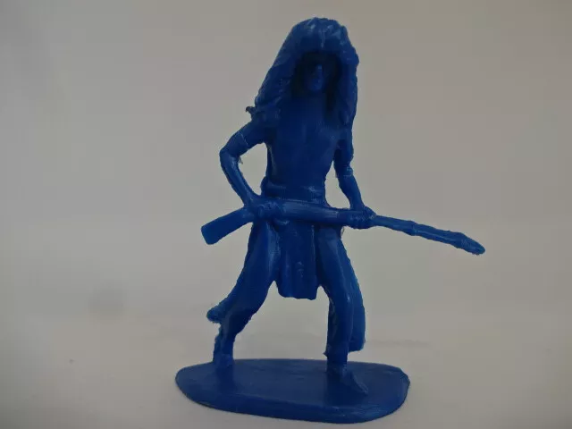 Alte Sammelfigur / Medizinmann mit Gewehr / Blaue Variante - 50 mm