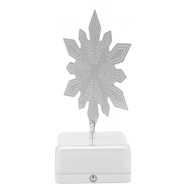 3D Metal Sheet Night Light Rechargeable 3D Night LED Light Base Snowflake